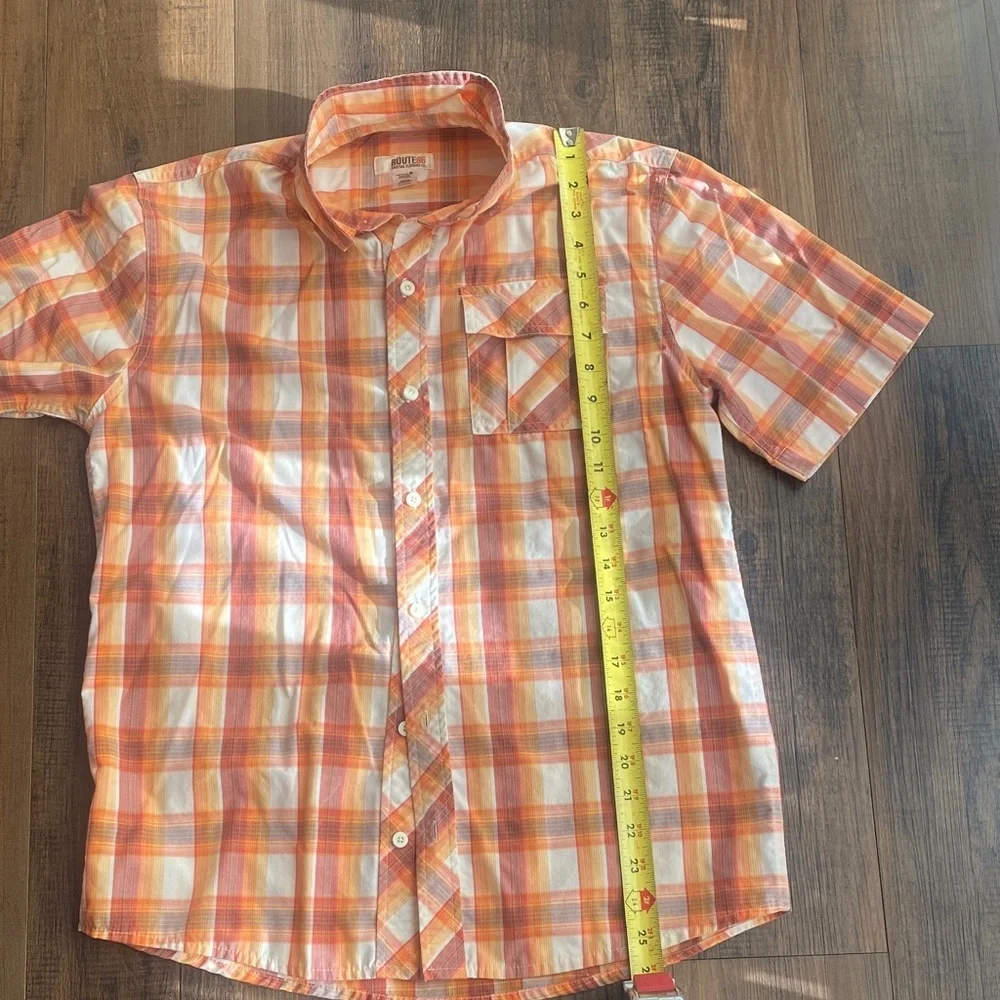 Bundle Ralph Lauren Kids Navy and Route66 Orange Plaid Shirt Set